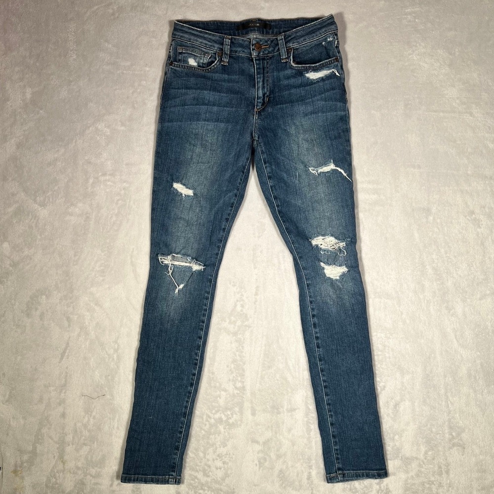 Joes Jeans Womens Size 26‎ Blue Denim Skinny Ankle Distressed Medium Wash